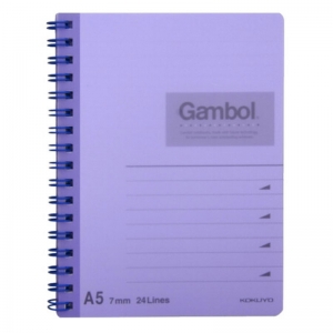 渡边（Gambol）DS1488 PP面透明螺旋笔记本 A5 80页
