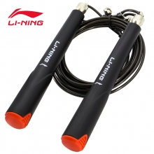 李宁（LI-NING）钢丝跳绳 可调节 黑色 3米