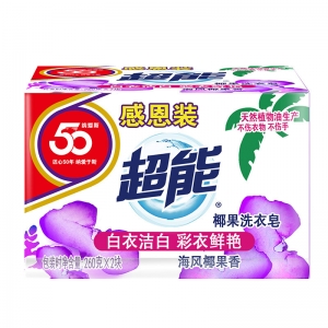 超能 柠檬草透明皂/洗衣皂（清新祛味）260g