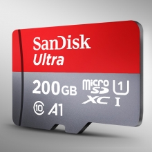 闪迪（SanDisk） 200GB TF （MicroSD）存储卡 U1 C10 A1 至尊高速移动版 读速100MB/s