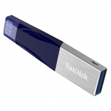 闪迪（SanDisk） 128GB Lightning USB3.0 苹果U盘 iXpand欣享 蓝色 读速90MB/s 苹果MFI认证 手机电脑两用
