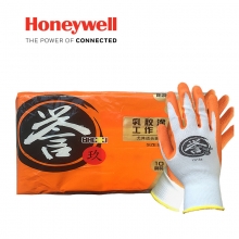 霍尼韦尔（Honeywell）YU138 天然乳胶掌浸防滑耐磨耐油机械工作手套 劳保防护手套9码誉系列100副/箱