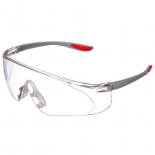 霍尼韦尔 HONEYWELL 300100护目镜S300A红款透明镜片男女防风防沙防尘防雾骑行运动眼镜10副/盒