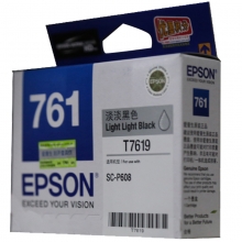 爱普生（EPSON）T7619墨盒 淡淡黑色 (适用P608机器)