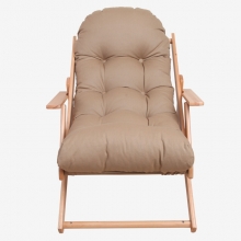 美达斯 13515 榉木午休椅子靠椅沙发椅懒人椅凳子 驼色