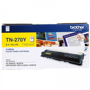 兄弟（brother） 原装彩色粉盒（TN-270Y黄色）（适用于DCP-9010CN/HL-3040CN/HL-3070CW/MFC-9120CN/MFC-9320CW）