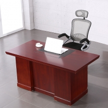 奈高老板办公桌贴木皮油漆桌中班台写字桌单人位1.4米