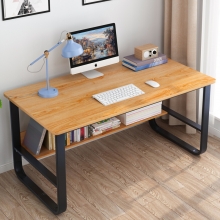 蔓斯菲尔（MSFE） 电脑桌 台式家用简约书桌办公桌带书架学习桌