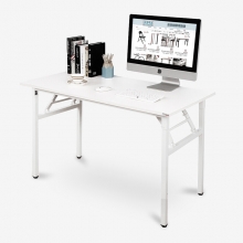 尼德 亚当系列E1级环保钢架折叠台式电脑培训桌子办公AC5DW-E1(120*60)暖白面白框