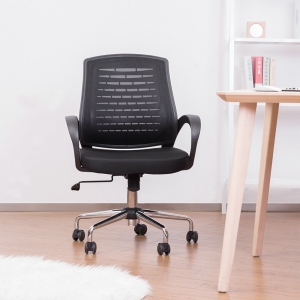 得力（deli） 4901 人体工程靠背办公椅 可升降转椅