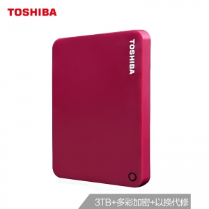 东芝（TOSHIBA）3TB USB3.0 移动硬盘 V9 系列 2.5英寸 活力红