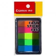 齐心（Comix） D7012EC 荧光膜指示标签/便签条 (44x12mm)20张*5色 3/包