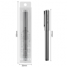 得力(deli) DL-A18 乐素0.5mm高密度中性笔（拔帽款 三角杆灰） （计价单位：支）