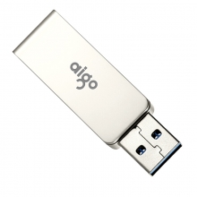 爱国者（aigo） U330 64G USB3.0高速全金属旋转U盘 银色