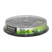 索尼（SONY） DVD+R 4.7G 16X 刻录光盘 10片/盒