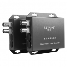 博扬（BOYANG）BY-2V1D 视频光端机2路视频+1路485反向数据 光纤传输FC接口单模单纤 1对