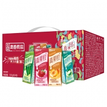 蒙牛 真果粒牛奶饮品（草莓+芦荟+椰果+桃果粒）250g*24 四种口味缤纷装 整箱