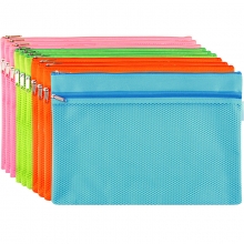 广博 (GuangBo)A6092 双层B5布质防水拉链文件袋/彩色资料袋 颜色随机