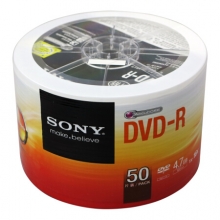 索尼（SONY） DVD-R 16速 4.7GB 单片盒装光盘   10片/盒