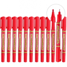 宝克 (BAOKE) MP2915 粗细双头多用油性勾线笔记号笔 签字笔   红色12支/盒