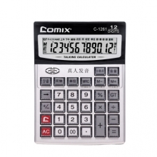 齐心 (COMIX)C-1261 大台耐用语音计算器 12位