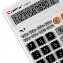 齐心 (COMIX)C-868 中台舒视语音计算器 12位 新老包装随机发货