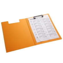 齐心(Comix) A5305 央格系列文件夹/资料夹A4 双折式板夹 橙色