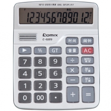 齐心（COMIX）C-689 学生办公语音计算器 银色