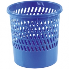 齐心（COMIX）L202 直径25.5cm耐用经济型圆纸篓/清洁桶/垃圾桶 蓝色