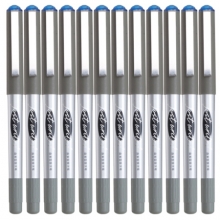 齐心（COMIX）RP601 0.5mm 蓝色针管型直液式走珠签字笔学生考试中性笔 12支/盒