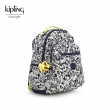 Kipling 凯浦林双肩背包布包 玩趣线条涂鸦印花