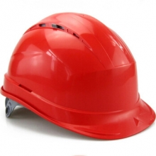 代尔塔 102012 工程工地安全帽 带透气孔可印字 红色