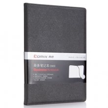 齐心（COMIX）C5828 18K十字纹皮面笔记本/记事本/日记本146页 黑色