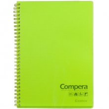 齐心（COMIX）  CPA6801  Compera 炫彩双螺旋PP面本 80页  笔记本 透绿 A6