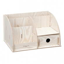 齐心(Comix) B2231 多功能木质创意组合收纳盒/储蓄盒 办公文具
