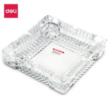 得力 (deli) 9580  玻璃方形烟灰缸