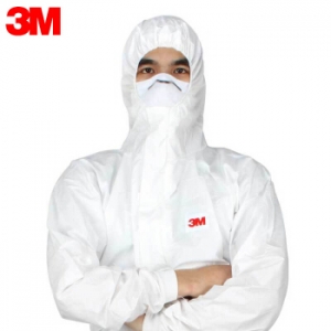 3M 4545 防护服带帽连体颗粒物防尘服 L