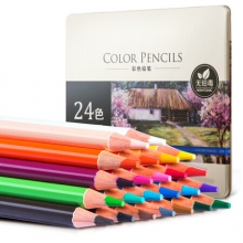 得力（deli）6565 彩色铅笔 24色/铁盒
