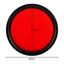得力(deli)9870  圆形塑壳秒干印台 红色 95mm