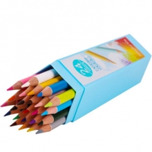 得力（deli）6532 彩铅笔画笔套装 24色/桶 送卷笔刀 （计价单位：桶）