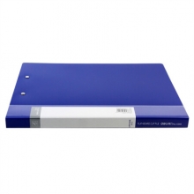 得力 (deli) 5366 ABA系列A4长押夹+板夹文件夹 蓝色 单只装