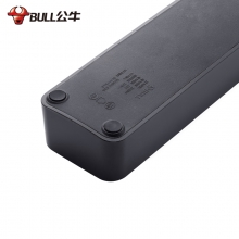 公牛（BULL） GN-B403H 新国标公牛小黑USB插座（ 3USB接口+3孔带保护门）长1.8米