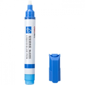 得力 6355 笔形液体胶(蓝色)(10ml/卡) （计价单位：卡）