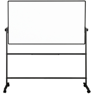 得力(deli)7883 支架式白板150*90cmH型架 可翻转双面磁性白板