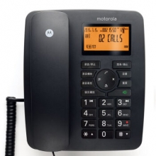 摩托罗拉（Motorola）CT111C数字自动/手动录音插卡电话机办公家用呼叫中心TF卡固定座机 黑色