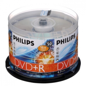 飞利浦（PHILIPS） DVD+R 16速 4.7G 桶装 刻录光盘 50片/桶