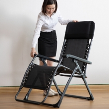 森雅图 折叠椅躺椅 黑色 (铁架+网布)