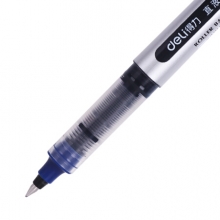 得力(deli)S656 0.5mm蓝色直液式走珠签字笔 12支/盒