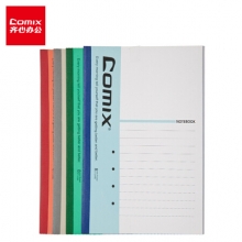 齐心(Comix) C4806 A5/100张 无线装订笔记本子/软抄本 经典系列 颜色随机 6本/包