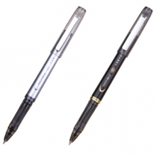 得力(deli)S33 0.5mm黑色碳素大容量中性笔 水笔签字笔12支/盒